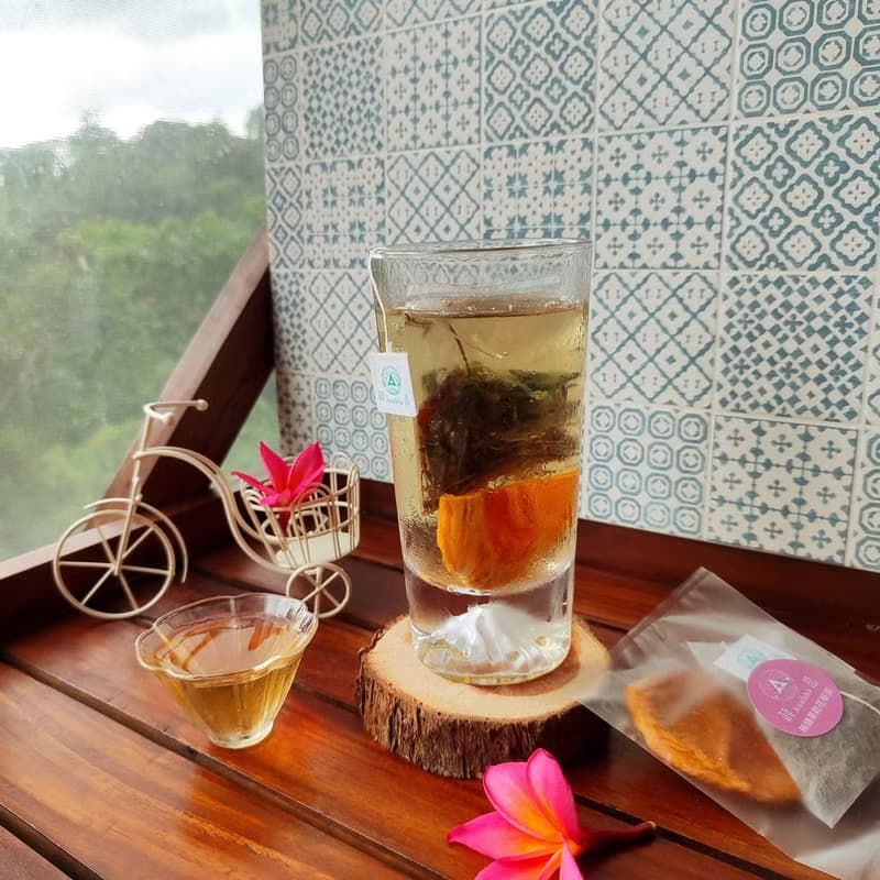 無糖果乾花茶禮盒-八款農園香草茶包+四款台灣水果-熱沖冷泡皆讚