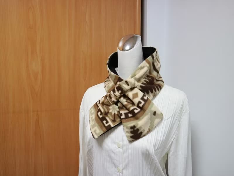 可調式短圍巾.scarf 保暖圍脖 雙面雙色 大人.小孩均適用