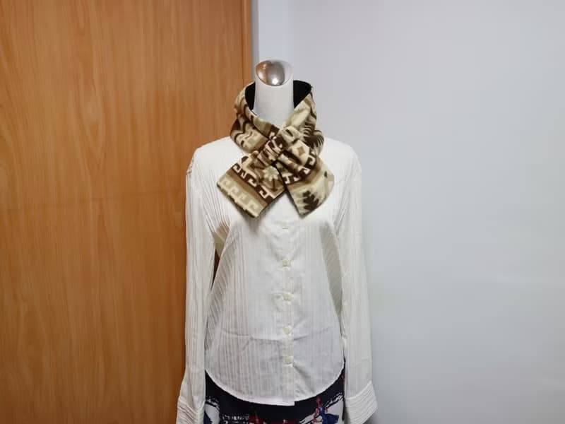 可調式短圍巾.scarf 保暖圍脖 雙面雙色 大人.小孩均適用