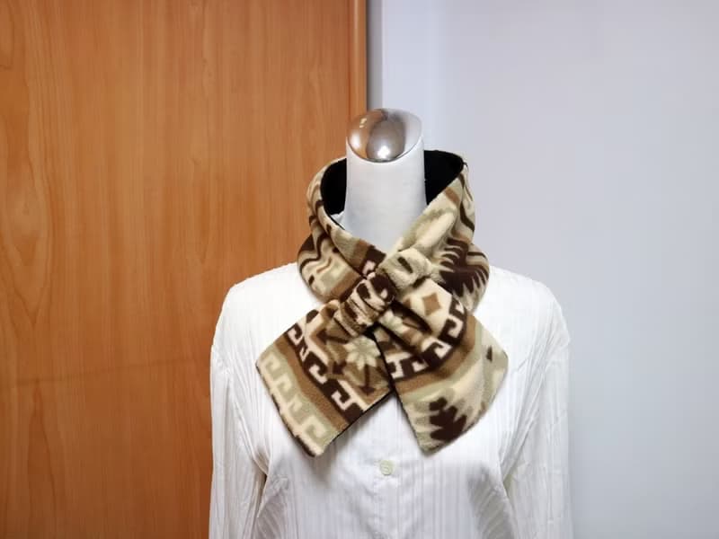 可調式短圍巾.scarf 保暖圍脖 雙面雙色 大人.小孩均適用