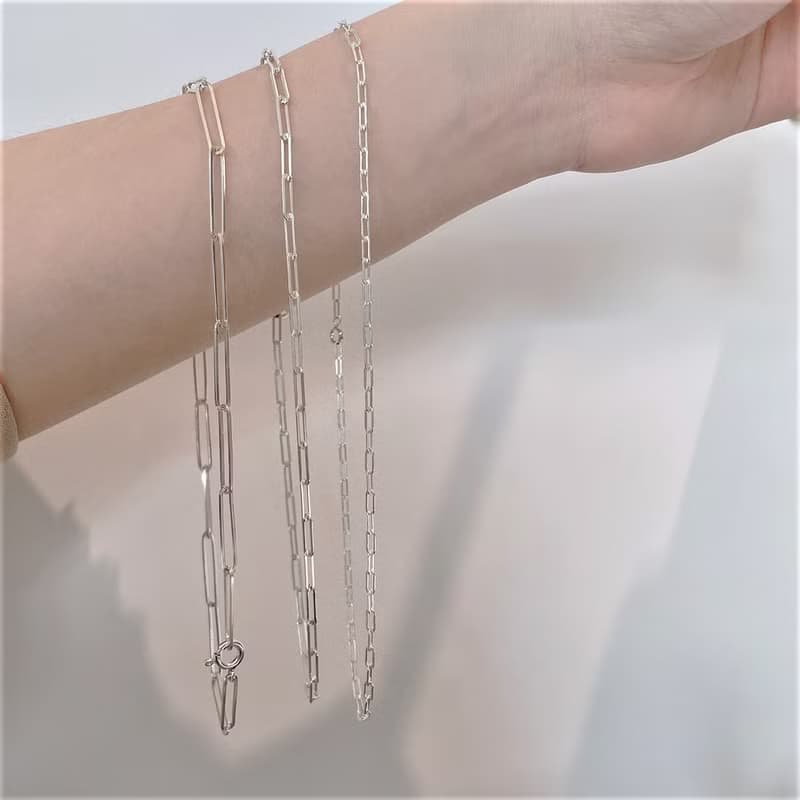 │個性│歐美簡約 • 方塊鍊 • 鎖骨鍊 • 純銀項鍊 •925silver