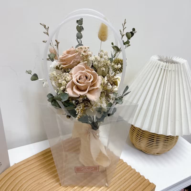 幸福花童小花束 永生花 乾燥花 結婚花束 花童 附提袋