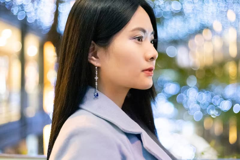 【Maria瑪麗亞】會變色 | 立方深藍漸變水晶耳環 女友母親節禮物