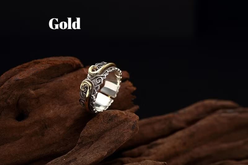 S 925 Sterling Silver Jewelry Handmade Engrave Vintage Open Rings Lovers Ethnic
