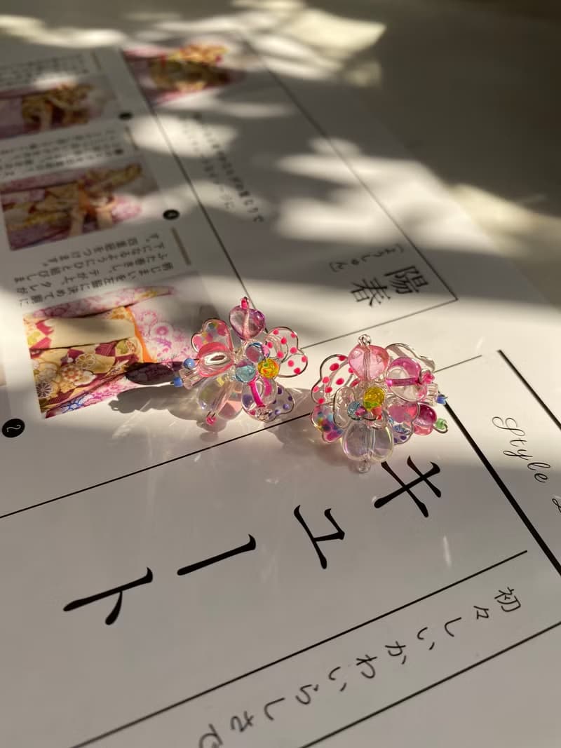 情人節心心銅線花、耳環、耳夾