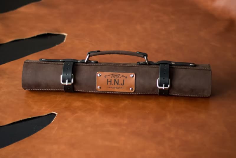 leather knife roll, Chef knife roll bag, Chef knife roll, christmas gifts