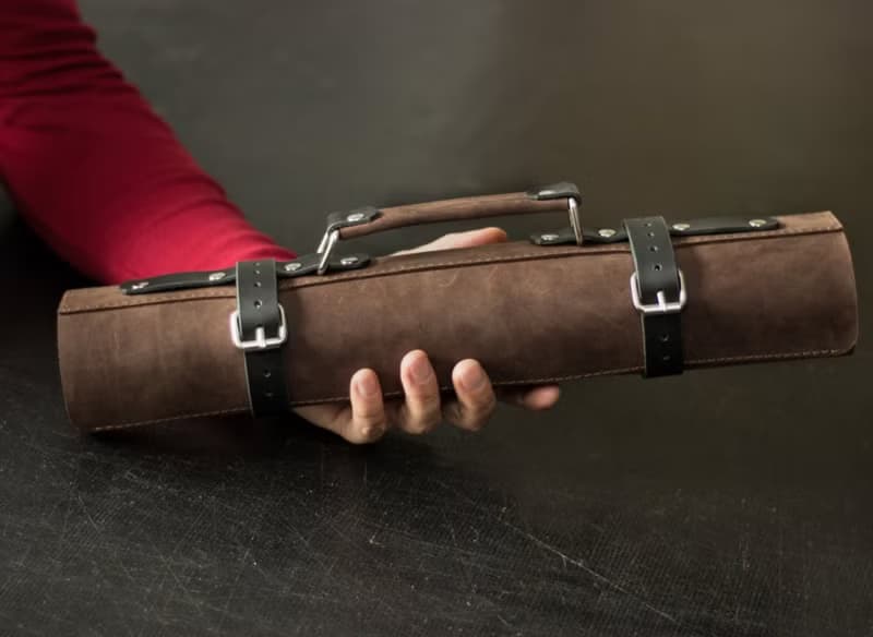 leather knife roll, Chef knife roll bag, Chef knife roll, christmas gifts