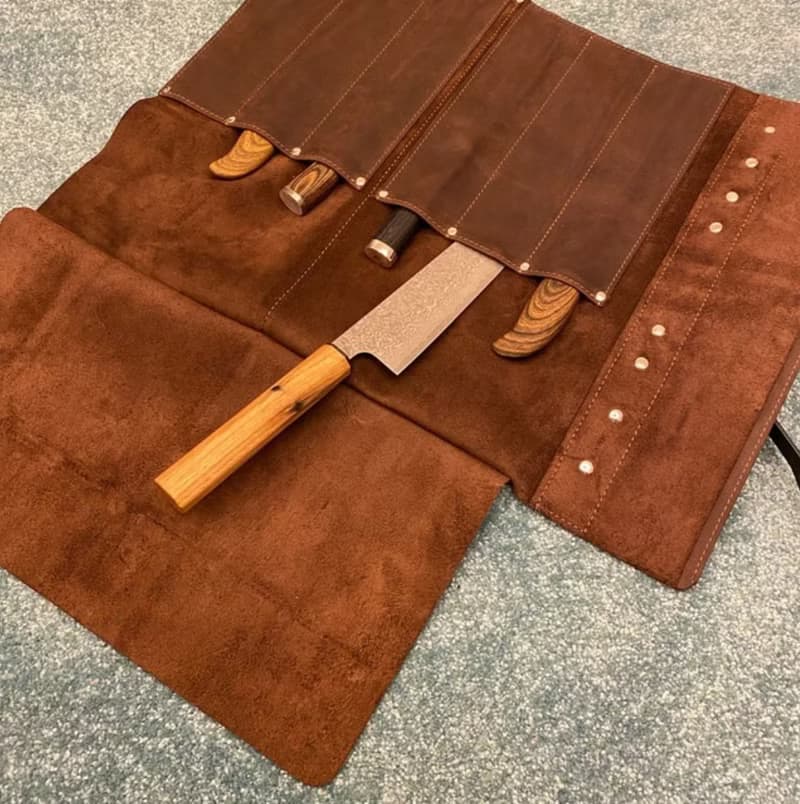 leather knife roll, Chef knife roll bag, Chef knife roll, christmas gifts