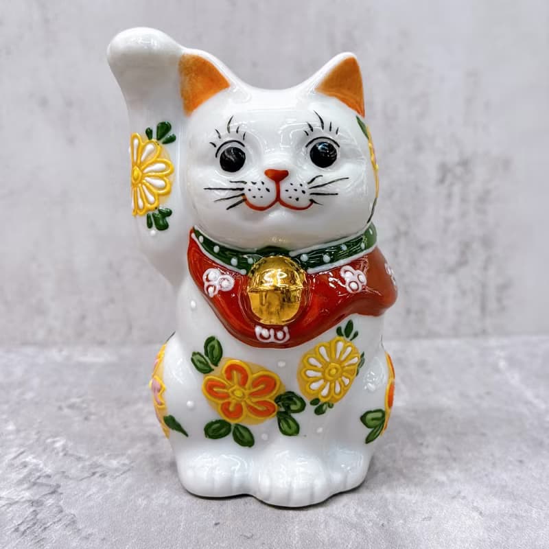 【花福滿堂】日本九谷燒招財貓 | 花盛4號