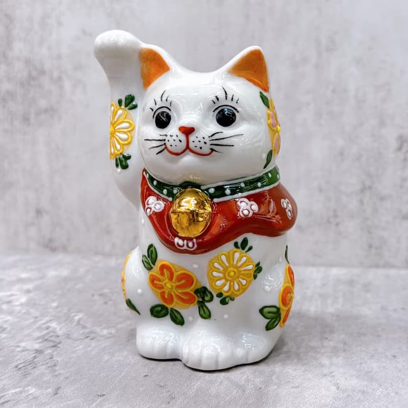 【花福滿堂】日本九谷燒招財貓 | 花盛4號