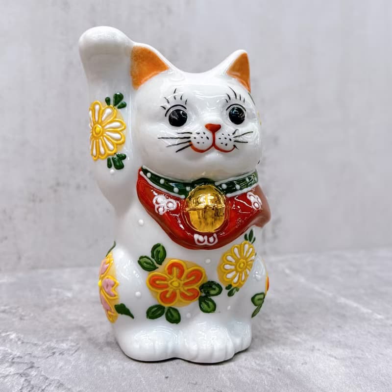 【花福滿堂】日本九谷燒招財貓 | 花盛4號