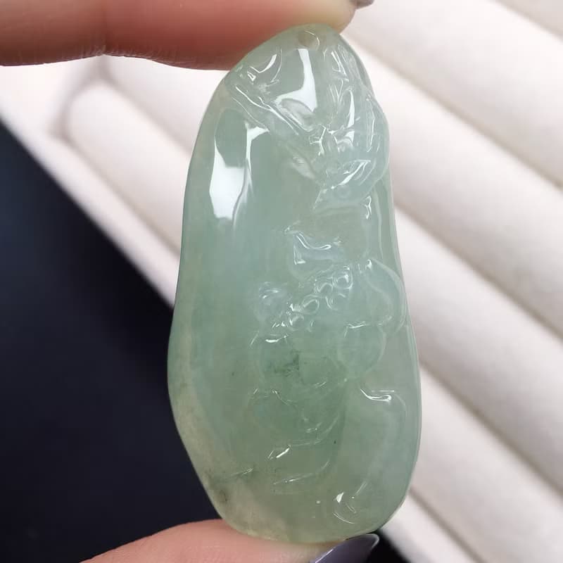 冰種翡翠鳥語花香 | 天然緬甸A貨翡翠 | 送禮