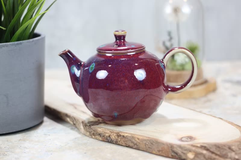 【送禮好物】240ml 玫瑰紫 鈞釉 圓滿茶壺 鶯歌名家葉敏祥作品