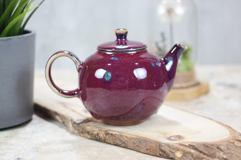 【送禮好物】240ml 玫瑰紫 鈞釉 圓滿茶壺 鶯歌名家葉敏祥作品