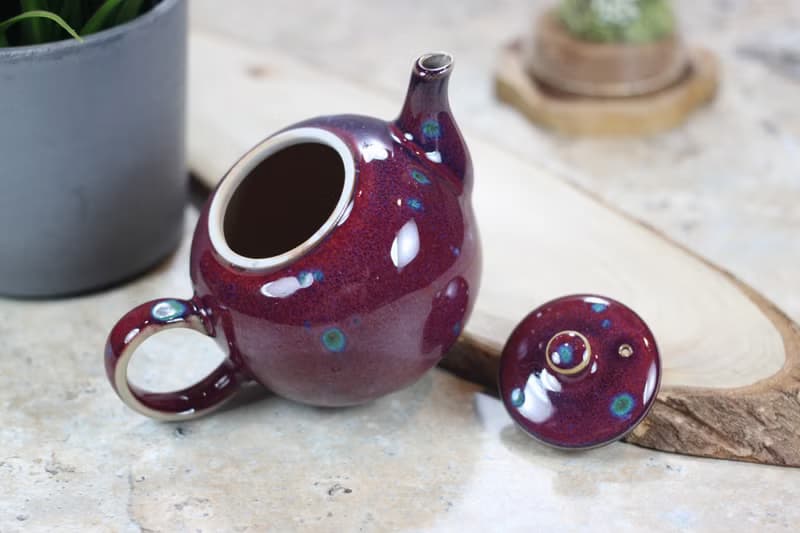 【送禮好物】240ml 玫瑰紫 鈞釉 圓滿茶壺 鶯歌名家葉敏祥作品