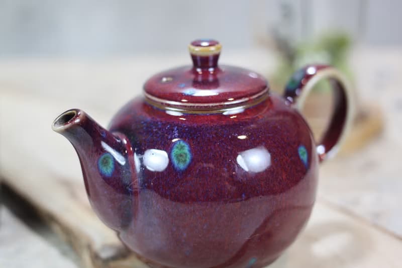 【送禮好物】240ml 玫瑰紫 鈞釉 圓滿茶壺 鶯歌名家葉敏祥作品