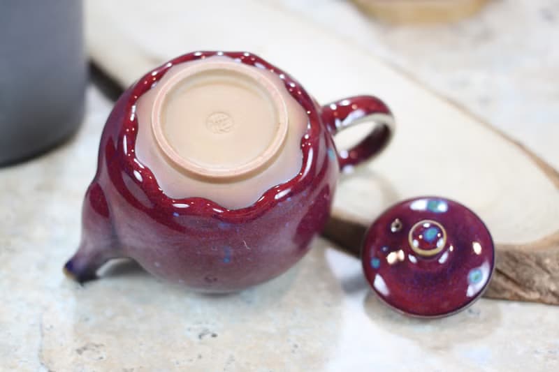 【送禮好物】240ml 玫瑰紫 鈞釉 圓滿茶壺 鶯歌名家葉敏祥作品