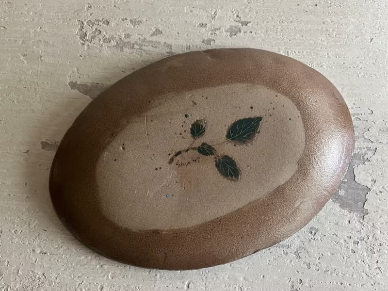 葉拓與時光的叨絮(售完再製款)_陶器餐盤