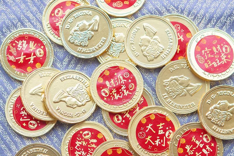新年祝福語 單片女王金幣巧克力 (每包100片入) 喜氣 祝賀 裝飾