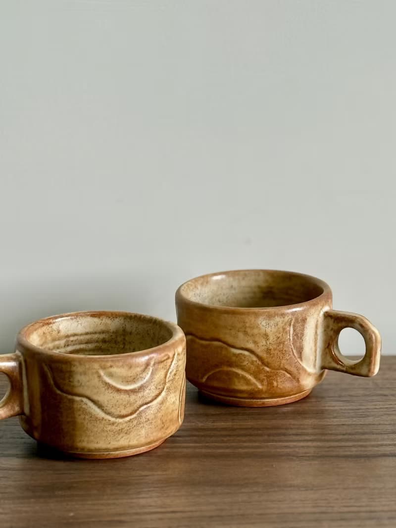 一握山丘 咖啡杯 手作釉燒陶器