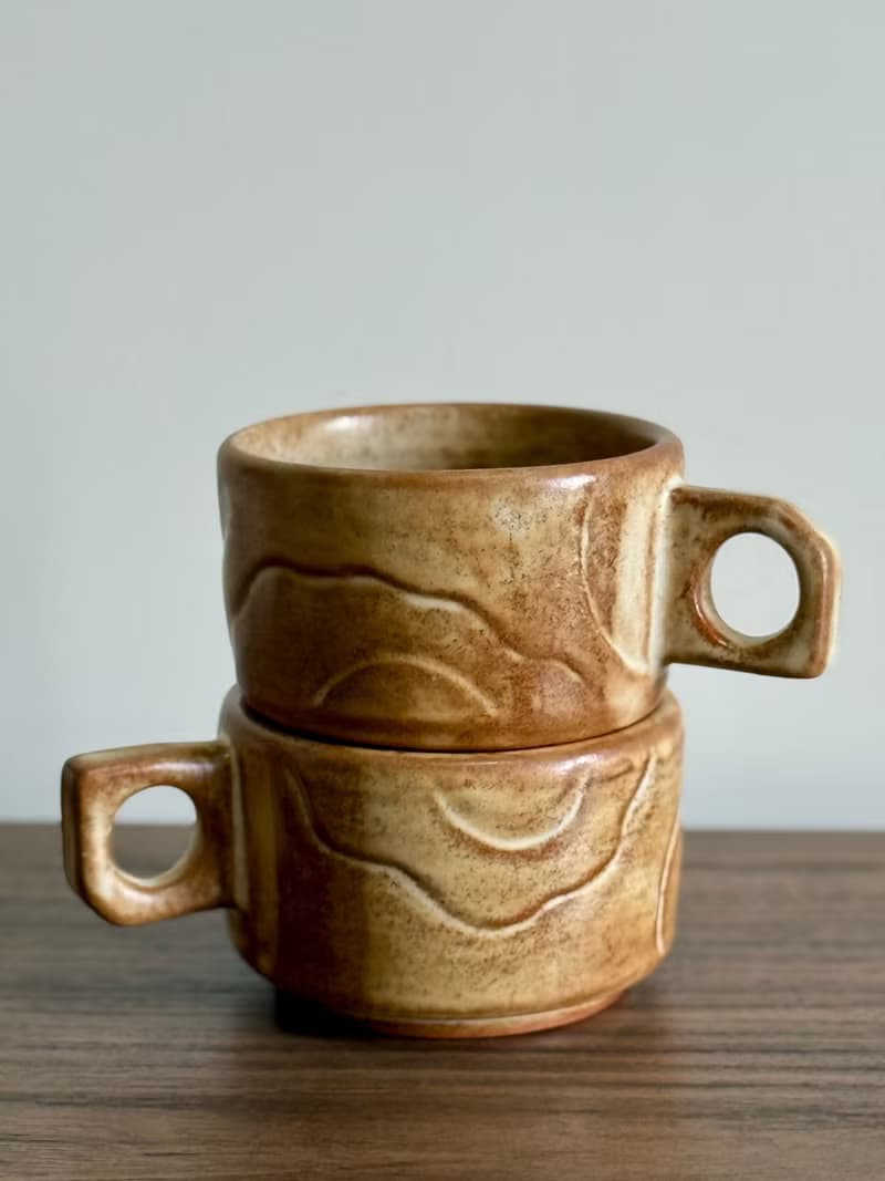 一握山丘 咖啡杯 手作釉燒陶器