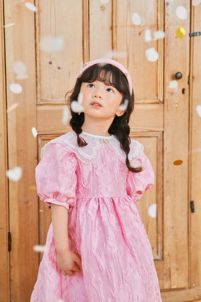 Girl's Ribbon Jacquard Dress
