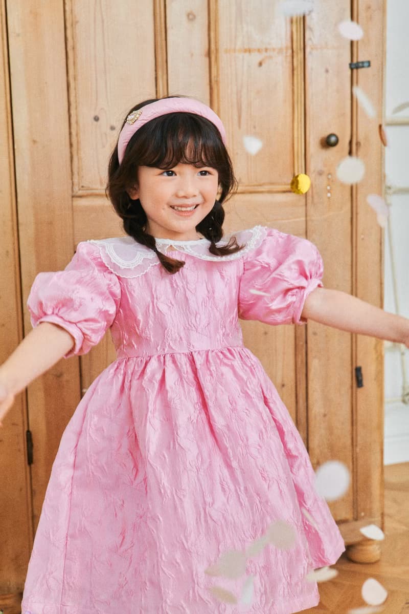 Girl's Ribbon Jacquard Dress