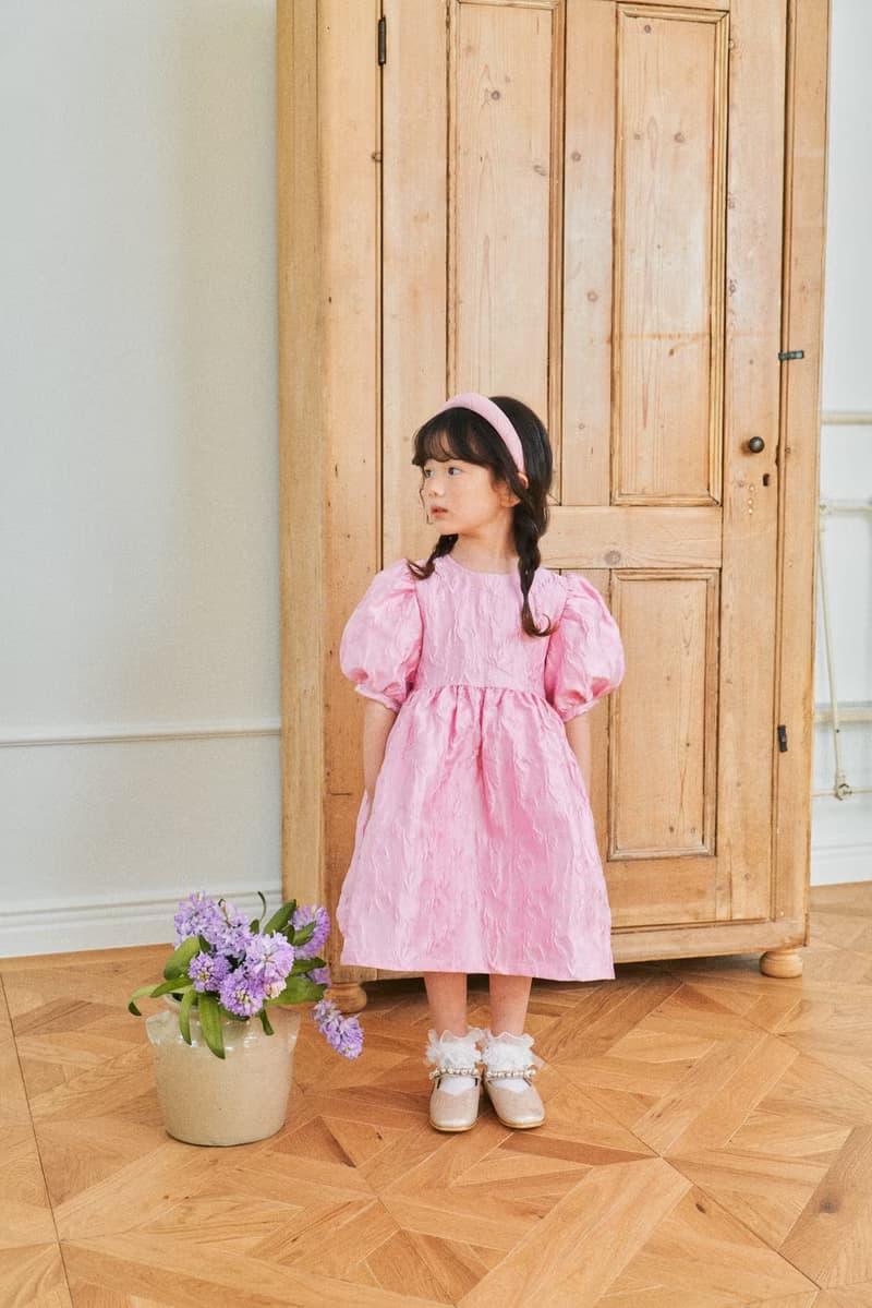 Girl's Ribbon Jacquard Dress