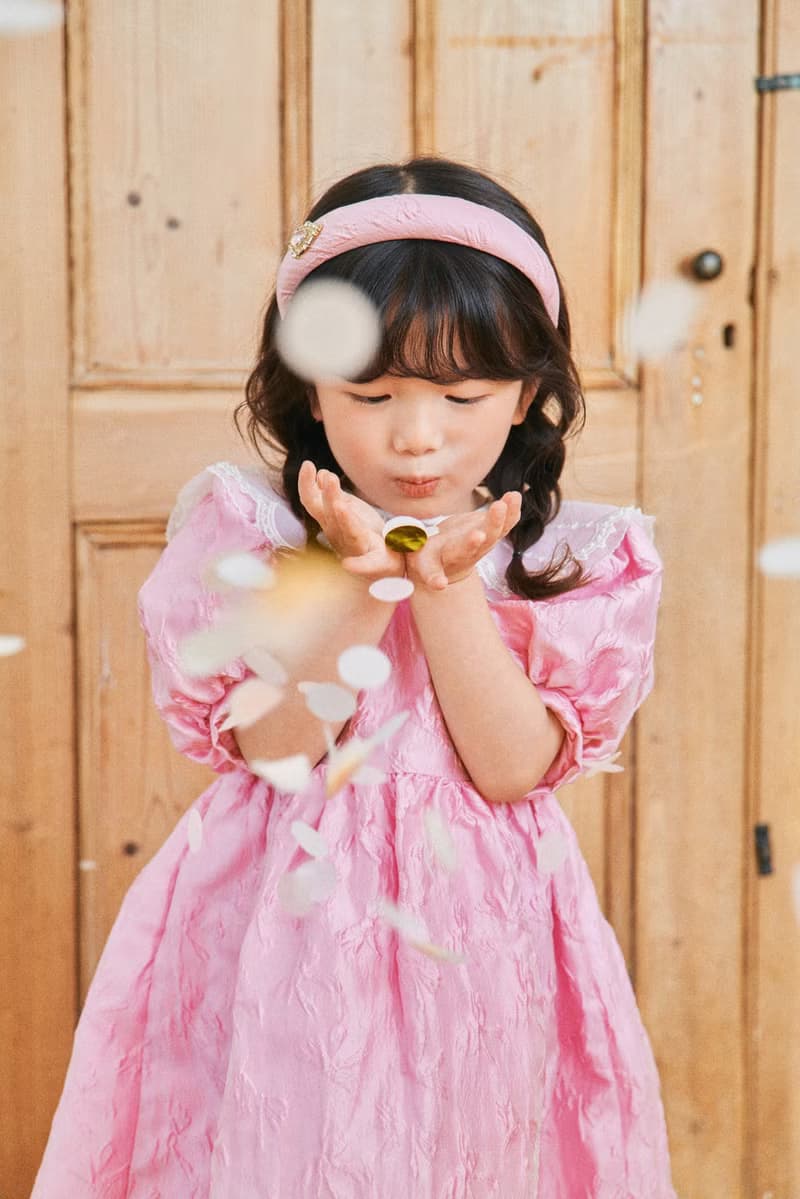 Girl's Ribbon Jacquard Dress