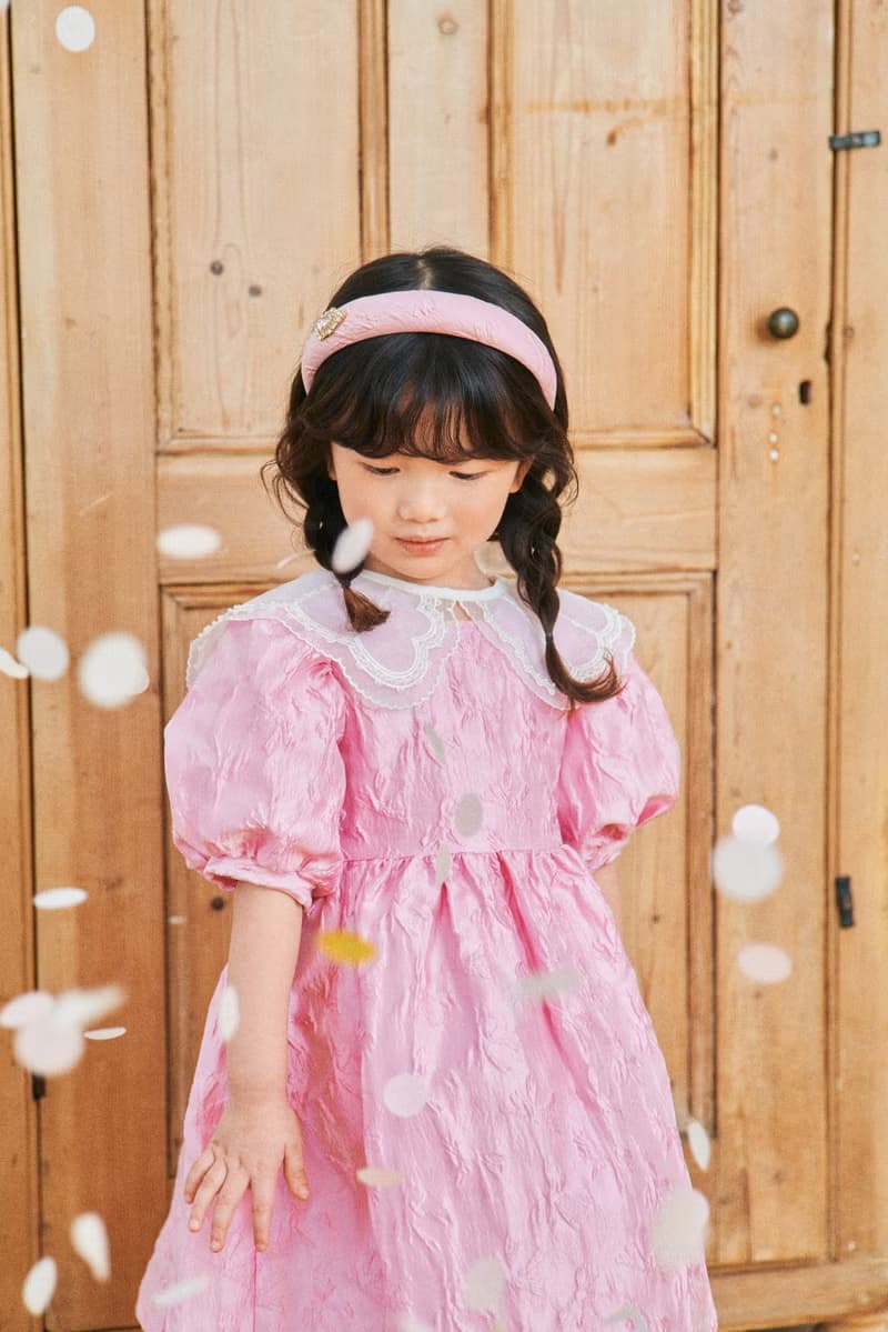 Girl's Ribbon Jacquard Dress