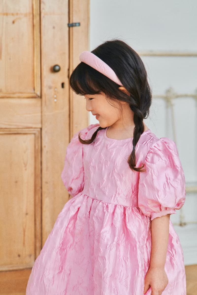Girl's Ribbon Jacquard Dress