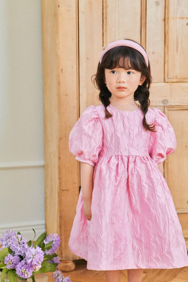 Girl's Ribbon Jacquard Dress