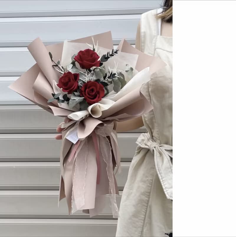 【情人節花束】紅玫瑰 七夕送禮 永生花束 情人節禮物 告白 生日