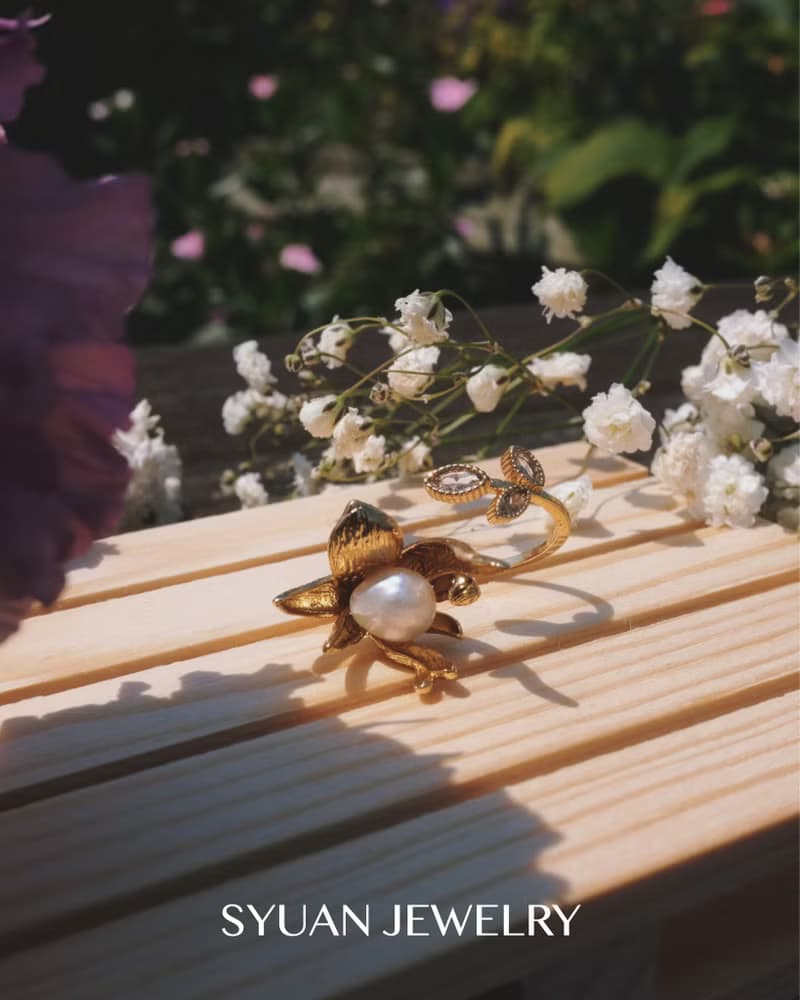 Poise內斂優雅天然淡水珍珠戒指生日 禮物情人節
