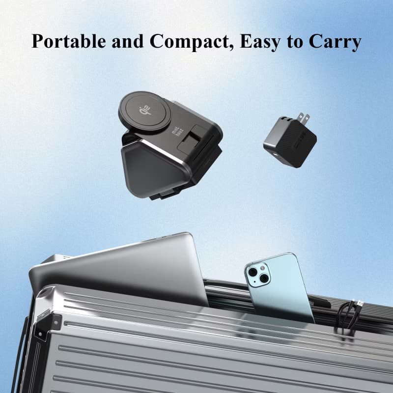 3 in 1 Qi2 認證磁性無線充電座 MT-M315A