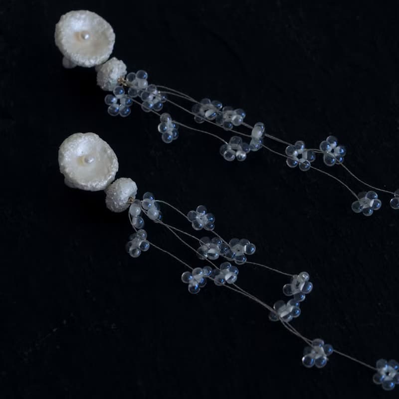 慵懶午後 透明 14KGF 耳環 / 耳夾