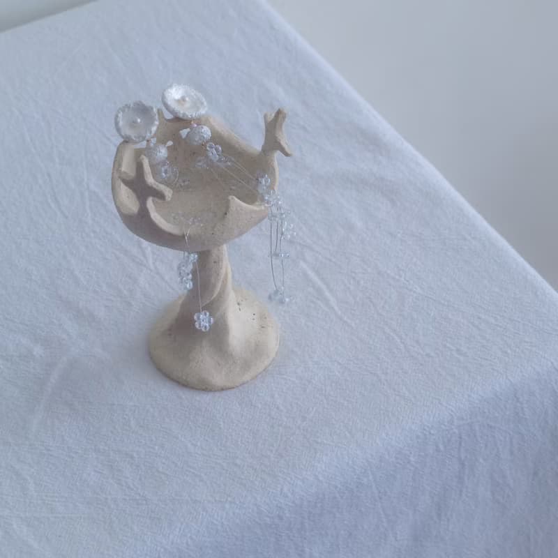 慵懶午後 透明 14KGF 耳環 / 耳夾