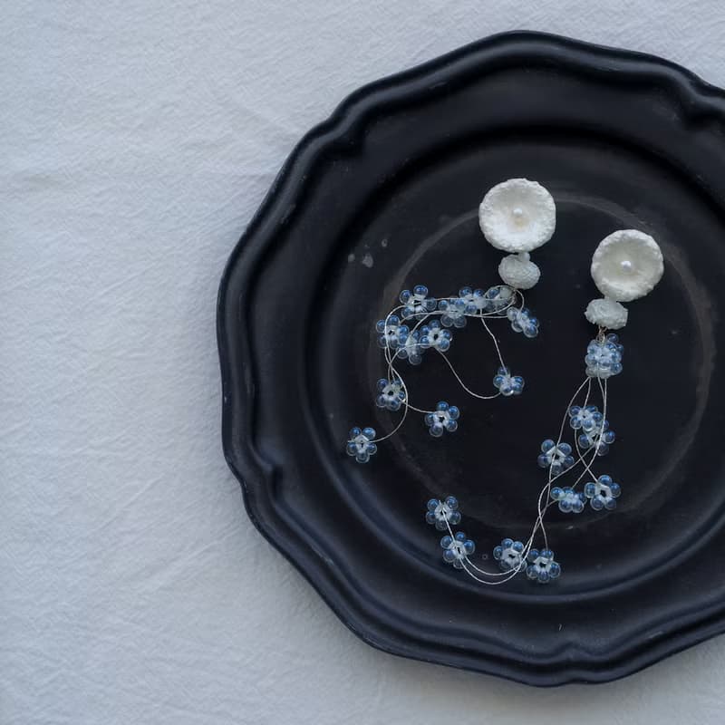 慵懶午後 透明 14KGF 耳環 / 耳夾