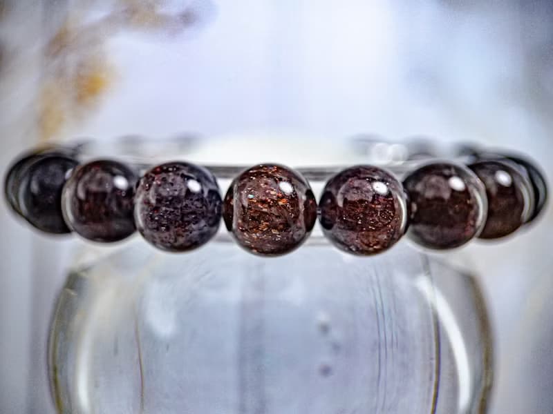 【高品血滴堇青石】夜空煙火| 稀缺 超七共生堇青石 水晶手串手鍊