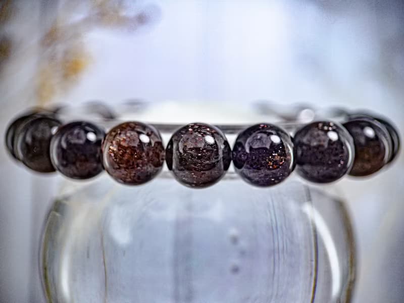 【高品血滴堇青石】夜空煙火| 稀缺 超七共生堇青石 水晶手串手鍊