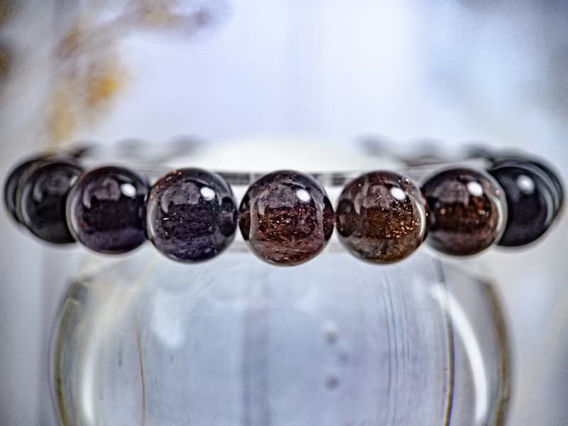 【高品血滴堇青石】夜空煙火| 稀缺 超七共生堇青石 水晶手串手鍊