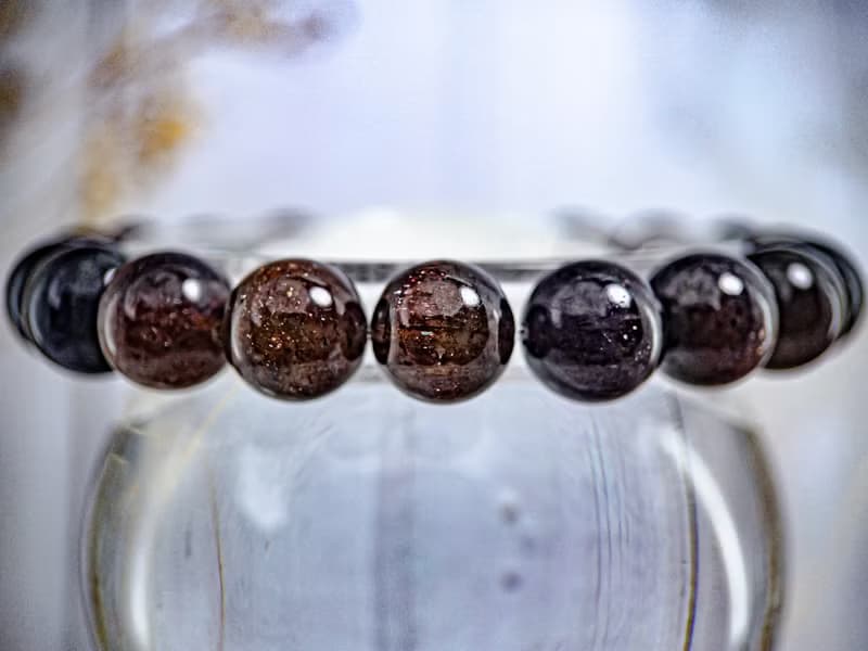 【高品血滴堇青石】夜空煙火| 稀缺 超七共生堇青石 水晶手串手鍊