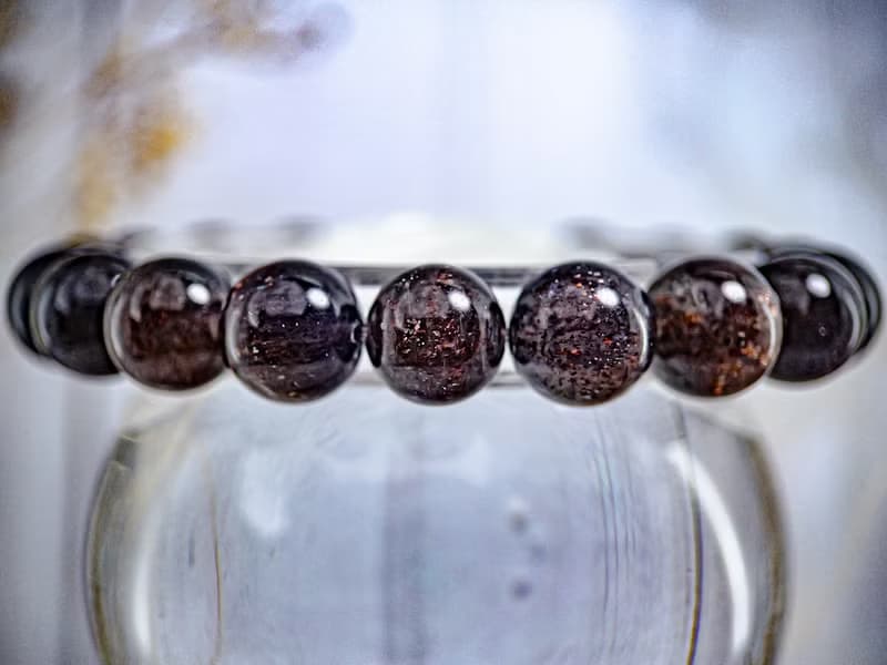 【高品血滴堇青石】夜空煙火| 稀缺 超七共生堇青石 水晶手串手鍊