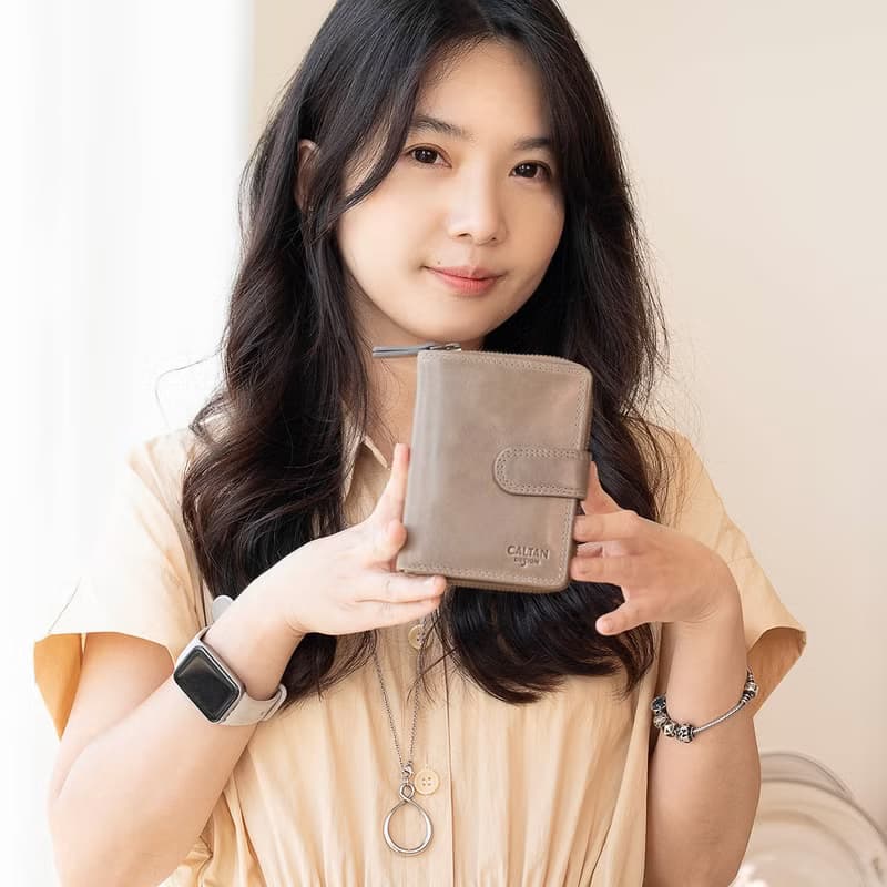 【24hr快速出貨】扣式多功能兩折零錢短夾-072846 五色 錢包 皮夾