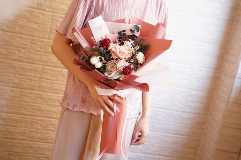 【竒花】俄羅斯紅永生花束 畢業 生日禮物 永生乾燥花 告白