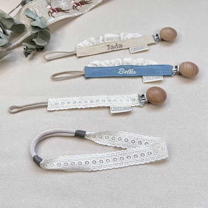 甜美蕾絲 髮帶 奶嘴夾 奶嘴鏈 安撫