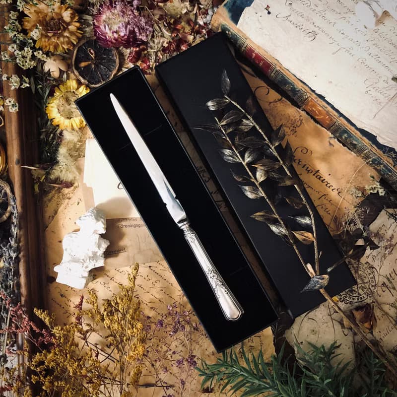法國Art Nouveau 純銀柄雕花拆信刀C