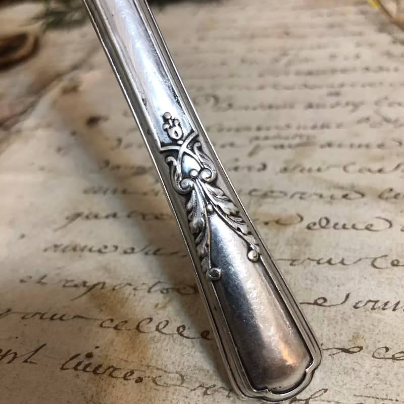 法國Art Nouveau 純銀柄雕花拆信刀C
