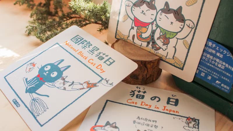 貓之日系列明信片 招財貓日