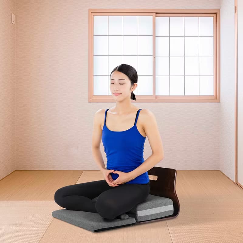 Quelea 冥想曲木椅 打坐椅 靜坐椅 地板椅 和室椅 雲霧灰 墊椅
